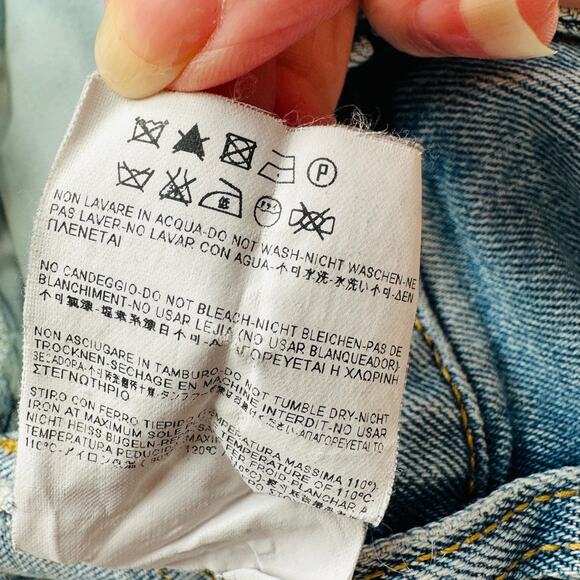 Saint Laurent Medium Light Blue Distressed Knee Slim Skinny Jeans 29 - Picture 9 of 12